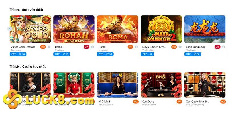 Sân chơi Casino rất đa dạng